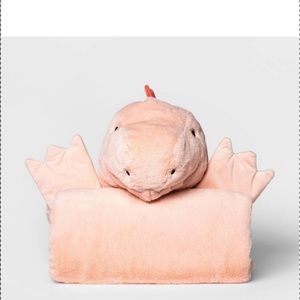 Dinosaur Hooded Blanket Pink - Pillowfort
